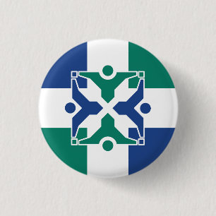 Flag of Columbia, Missouri 3 Cm Round Badge