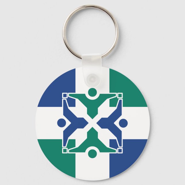 Flag of Columbia, Missouri Key Ring (Front)