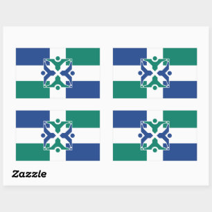 Flag of Columbia, Missouri Rectangular Sticker