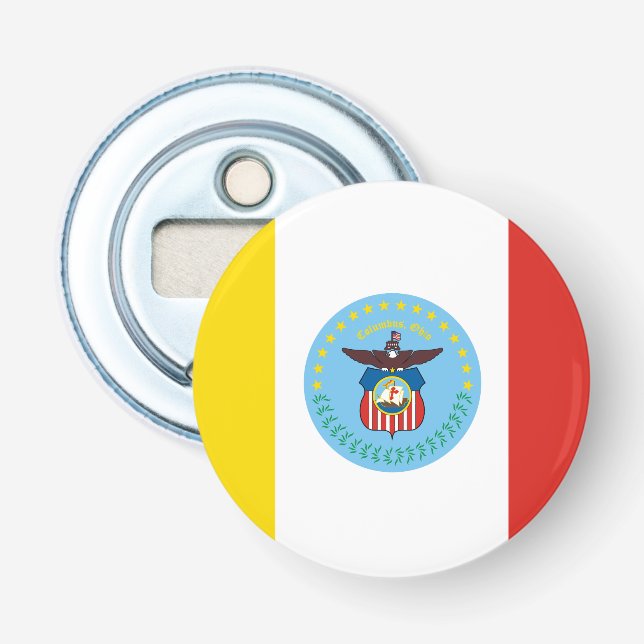 Flag of Columbus, Ohio Bottle Opener (Front)