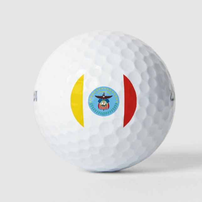 Flag of Columbus, Ohio Golf Balls (Front)