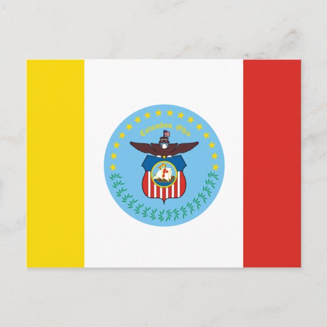 Flag of Columbus, Ohio Postcard (Front)