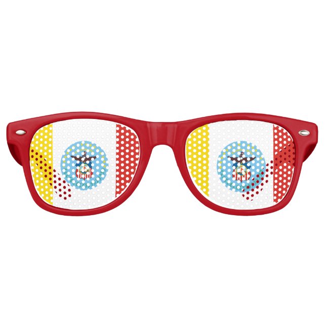 Flag of Columbus, Ohio Retro Sunglasses (Front)