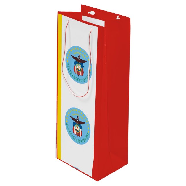Flag of Columbus, Ohio Wine Gift Bag (Front Angled)