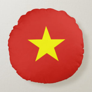 Flag of Communist Vietnam Round Cushion