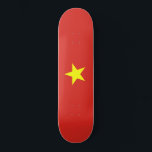 Flag of Communist Vietnam Skateboard<br><div class="desc">This design features the national flag of Vietnam (officially known as the Socialist Republic of Vietnam), which is a country in Southeast Asia. It is the easternmost country on the Indochinese Peninsula. Vietnam has land borders with China to the north; and Laos and Cambodia to the west. Vietnam also has...</div>