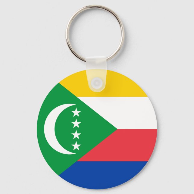 Flag of Comoros Key Ring (Front)