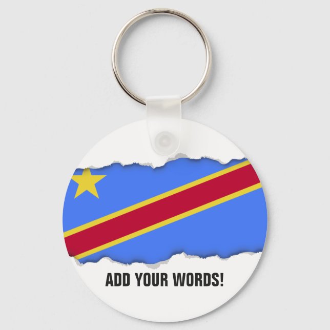 Flag of Congo Key Ring (Front)