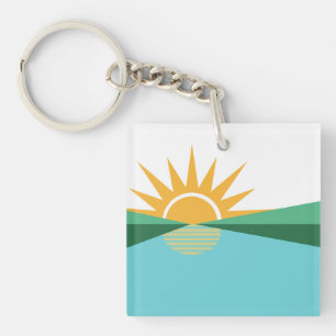 Flag of Coral Springs, Florida Key Ring