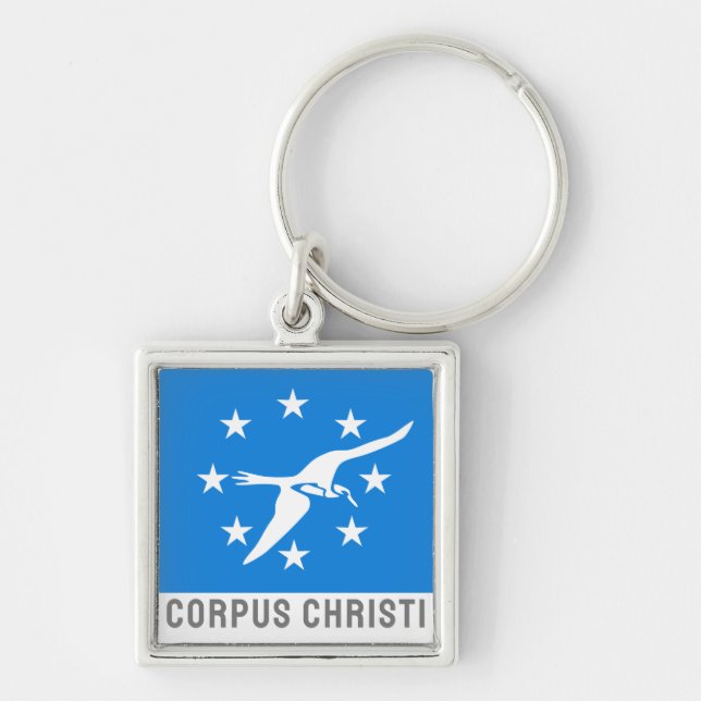 Flag of Corpus Christi, Texas Key Ring (Front)