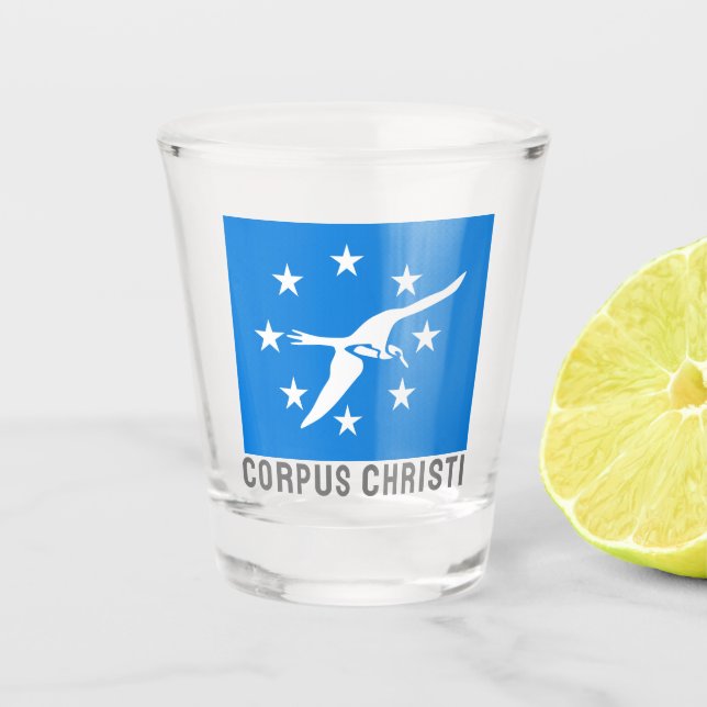 Flag of Corpus Christi, Texas Shot Glass (Front)