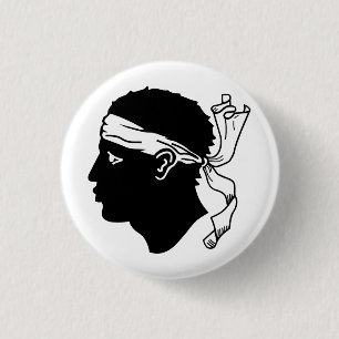 Flag of Corsica 3 Cm Round Badge