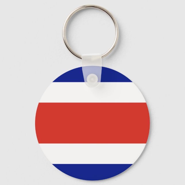 Flag of Costa Rica Key Ring (Front)