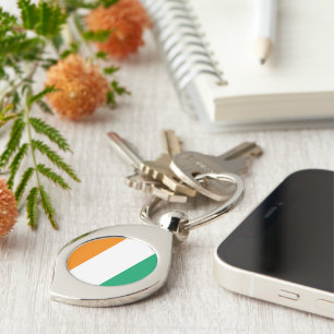 Flag of Cote d Ivoire Key Ring