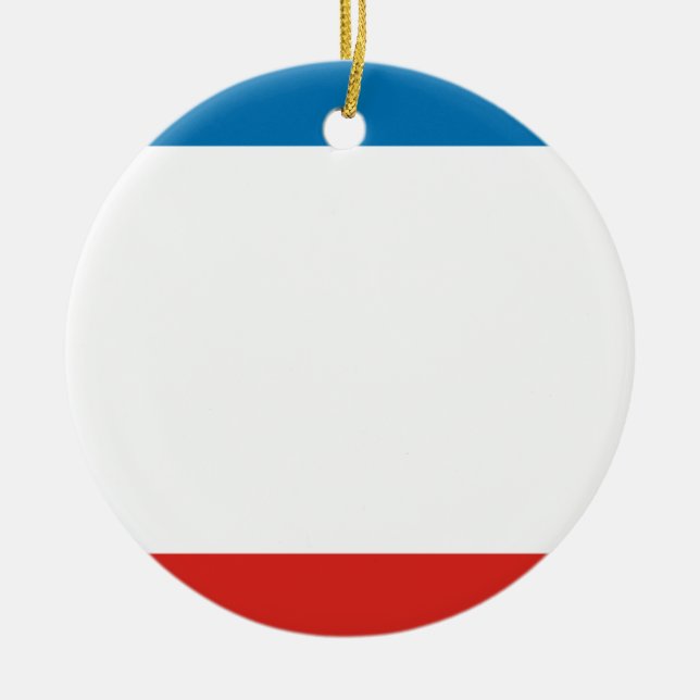 Flag of Crimea Ceramic Tree Decoration (Front)