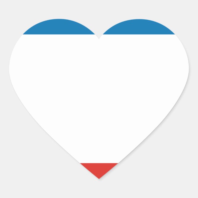 Flag of Crimea Heart Sticker (Front)