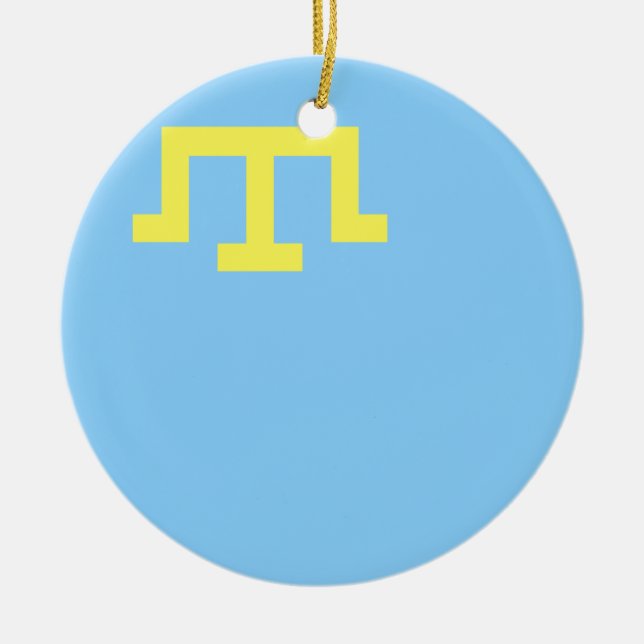 Flag of Crimean Tatars Ceramic Tree Decoration (Front)