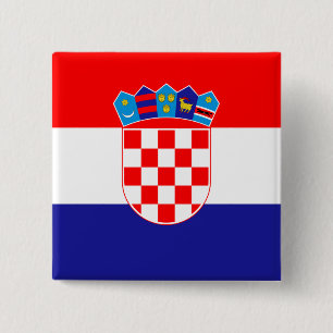Flag of Croatia 15 Cm Square Badge