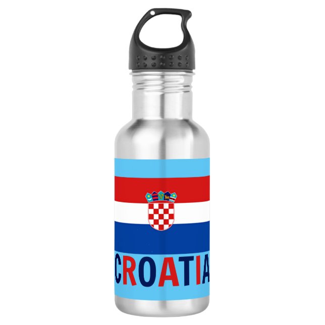 Flag of Croatia 532 Ml Water Bottle (Front)