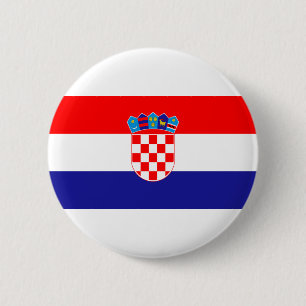 Flag of Croatia 6 Cm Round Badge