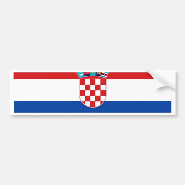 Flag of Croatia Bumper Sticker (Front)