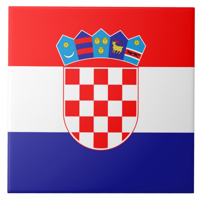 Flag of Croatia Ceramic Tile (Front)