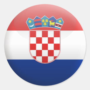 Flag of Croatia Classic Round Sticker
