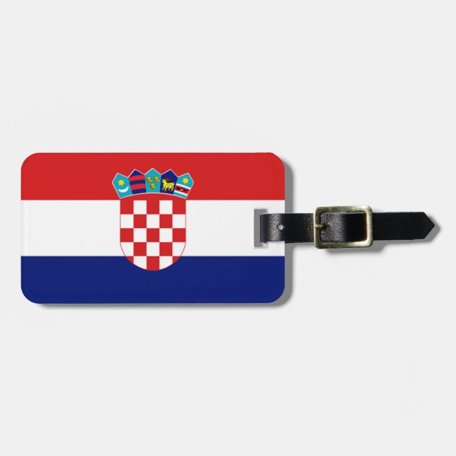 Flag of Croatia Easy ID Personal Luggage Tag (Front Horizontal)