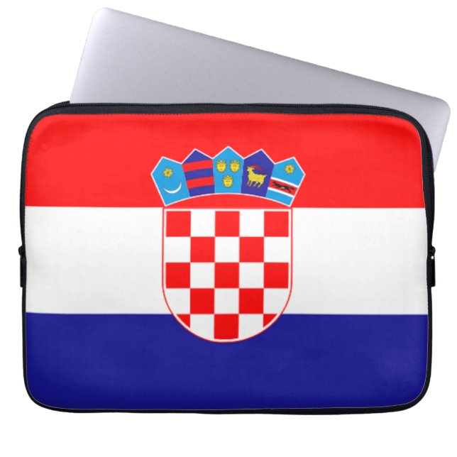Flag of Croatia Neoprene Laptop Sleeve (Front)