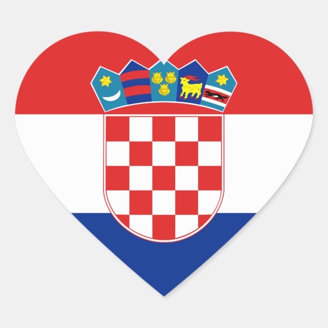 Flag of Croatia Sticker (Heart) (Front)