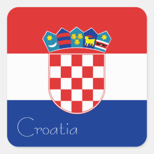 Flag of Croatia Sticker (Square)