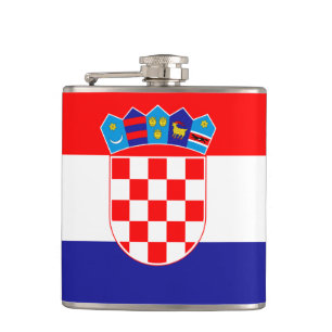 Flag of Croatia Vinyl Wrapped Flask