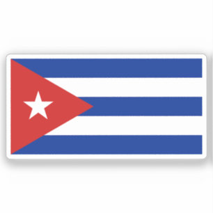 Flag of Cuba Custom-Cut Vinyl Sticker