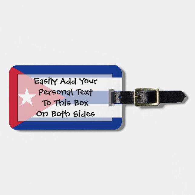 Flag of Cuba Easy ID Personal Luggage Tag (Front Horizontal)