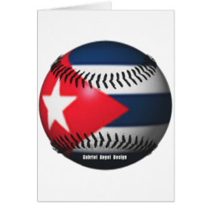 Flag of Cuba on a Baseball