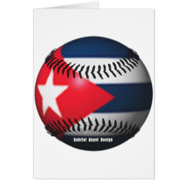 Flag of Cuba on a Baseball (Front)