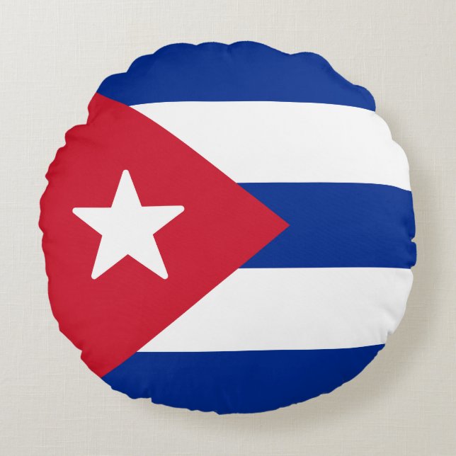 Flag of Cuba Round Cushion (Front)