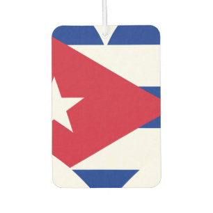Flag of Cuban on metal background Car Air Freshener