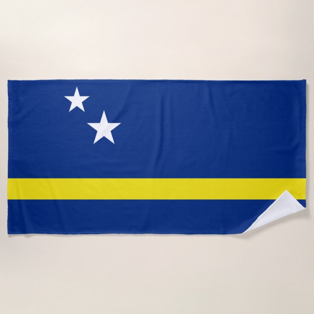 Flag of Curaçao Beach Towel (Front)