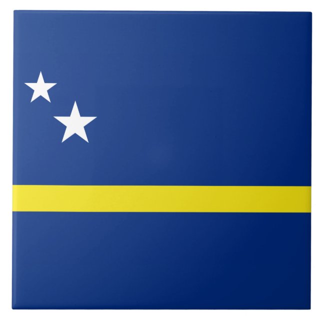 Flag of Curaçao Ceramic Tile (Front)