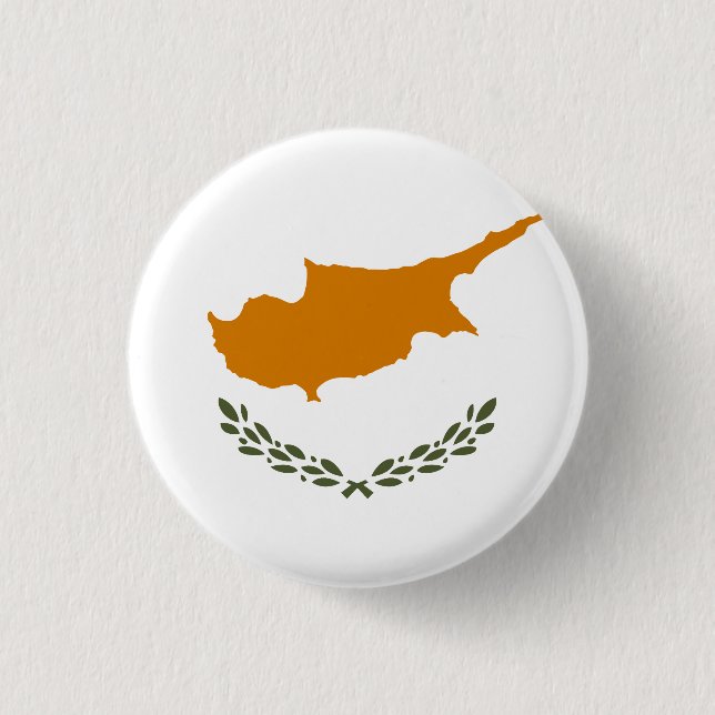 Flag of Cyprus 3 Cm Round Badge (Front)