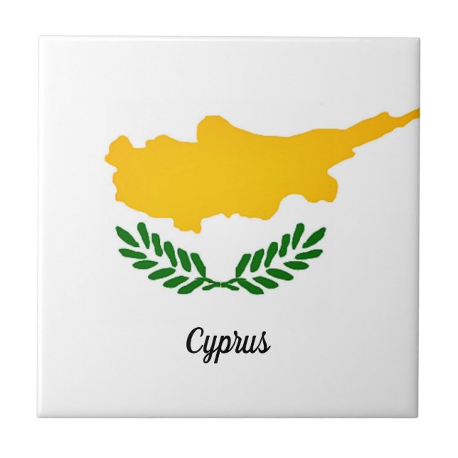 Flag of Cyprus Ceramic Tile (Front)