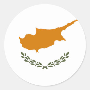 Flag of Cyprus Classic Round Sticker