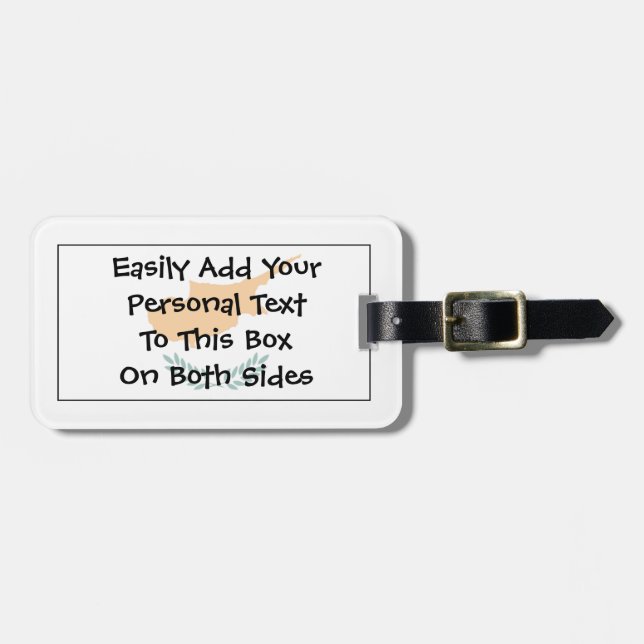Flag of Cyprus Easy ID Personal Luggage Tag (Front Horizontal)