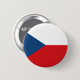 Flag of Czechia 6 Cm Round Badge