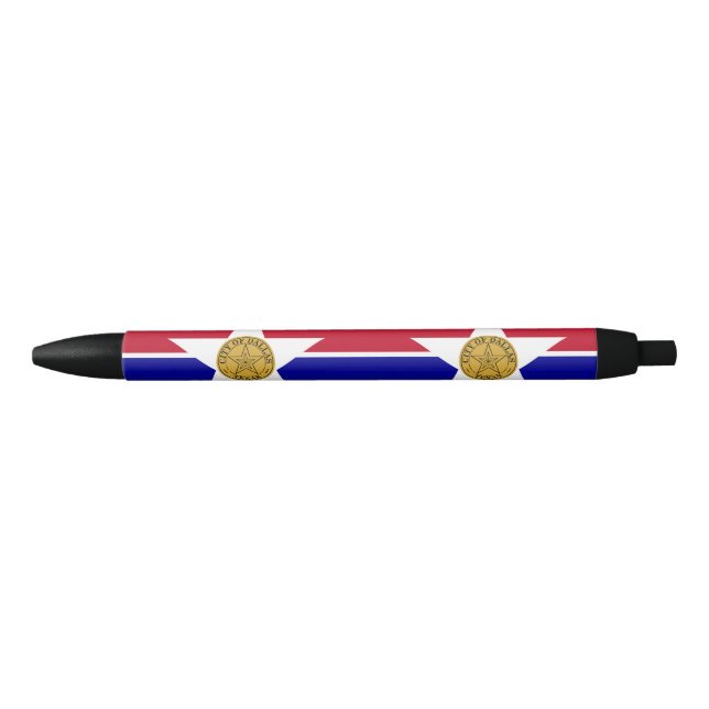 Flag of Dallas, Texas Black Ink Pen (Front)