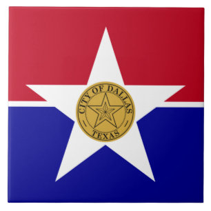 Flag of Dallas (Texas) Ceramic Tile
