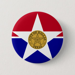 Flag of Dallas, Texas Pinback Button