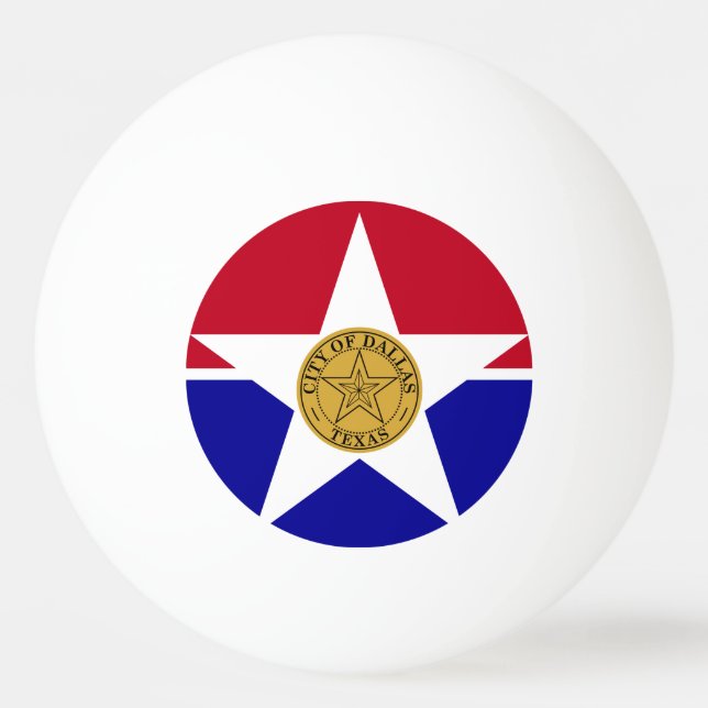 Flag of Dallas, Texas Ping-Pong Ball (Front)