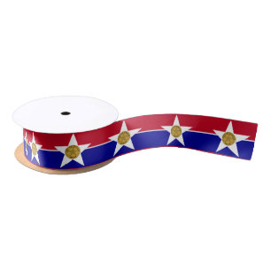 Flag of Dallas, Texas Satin Ribbon